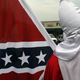 An unidentified member of the Fraternal White Knights of the Ku Klux Klan at a march in 2009 in Pulaski, Tenn.
Spencer Platt/Getty Images